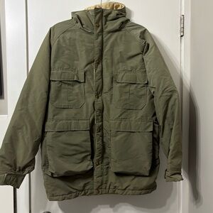 Woolrich Khaki Hooded Field Jacket Vintage